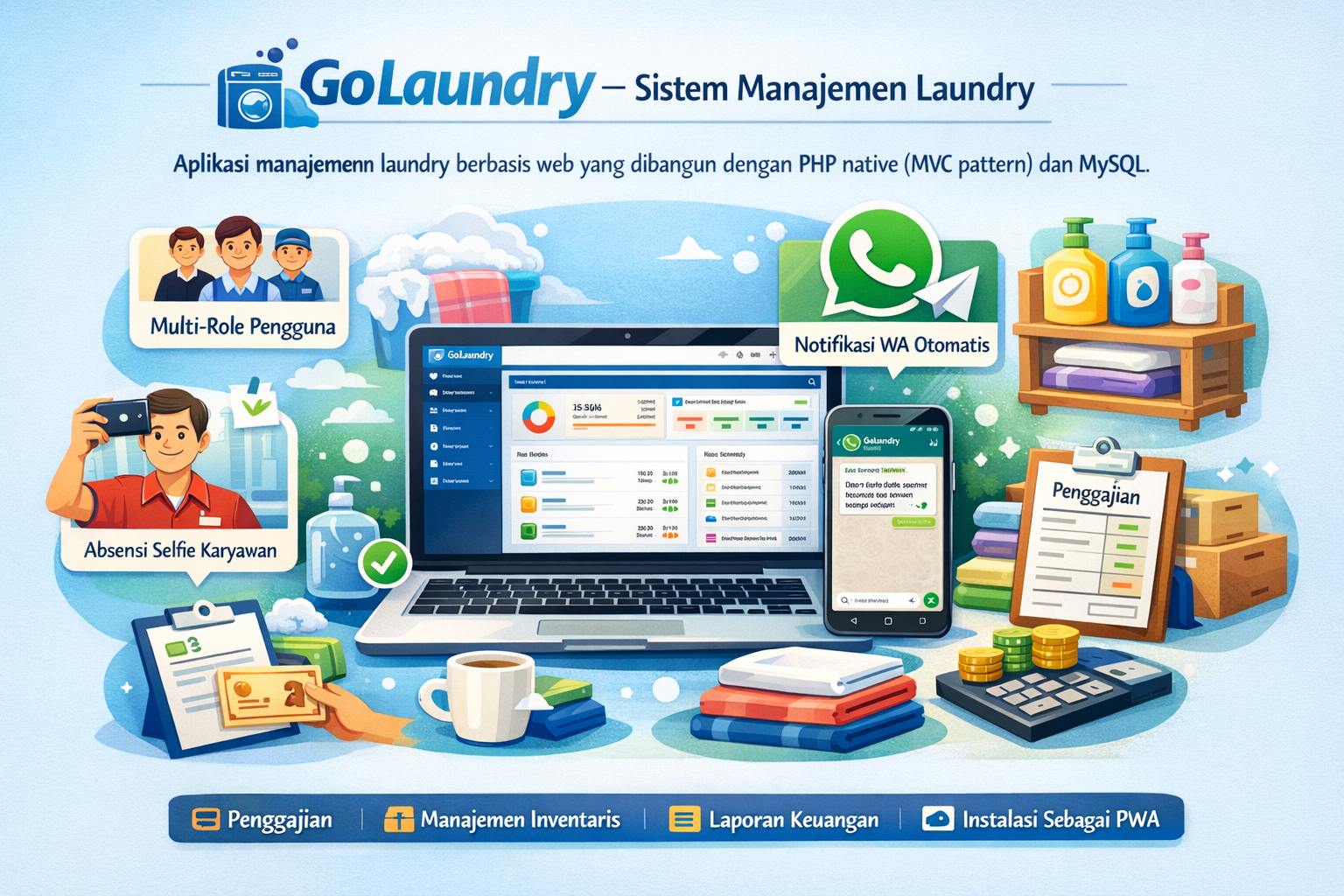 Source Code Aplikasi Laundry (Go Laundry)